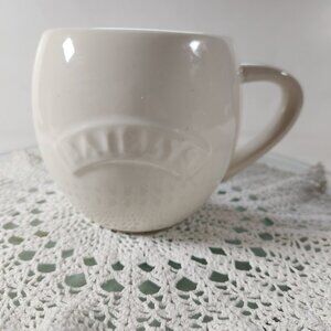 Bailey's Coffee Cup Irish Cream Round Embossed Mug White 14 oz